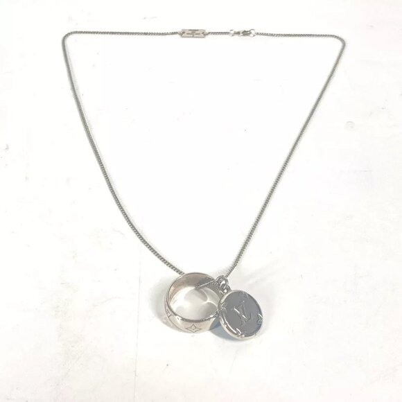 LOUIS VUITTON Monogram Ring Necklace Accessories chain Necklace - Picture 3 of 10